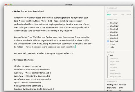 Writer Pro For Mac