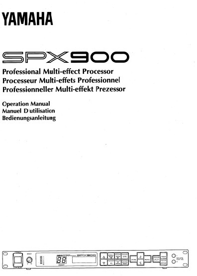 雅马哈SPX900声乐处理器说明书