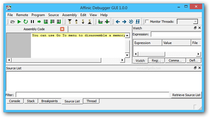 Affinic Debugger GUI