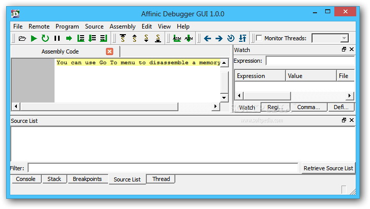Affinic Debugger GUI For Linux