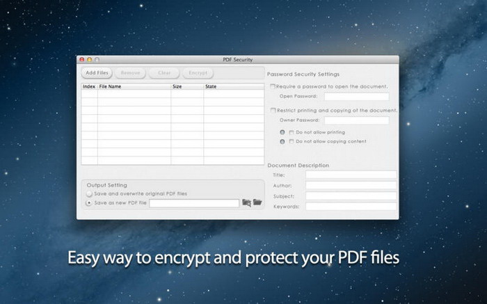 PDF Secuity For Mac