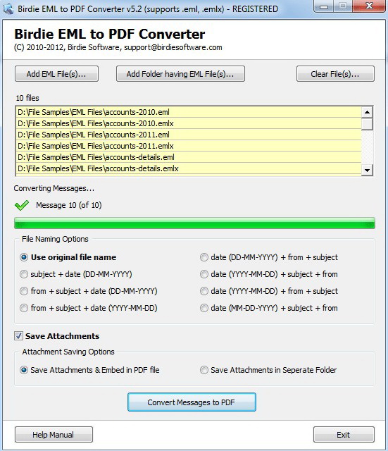 EML File Convert to PDF