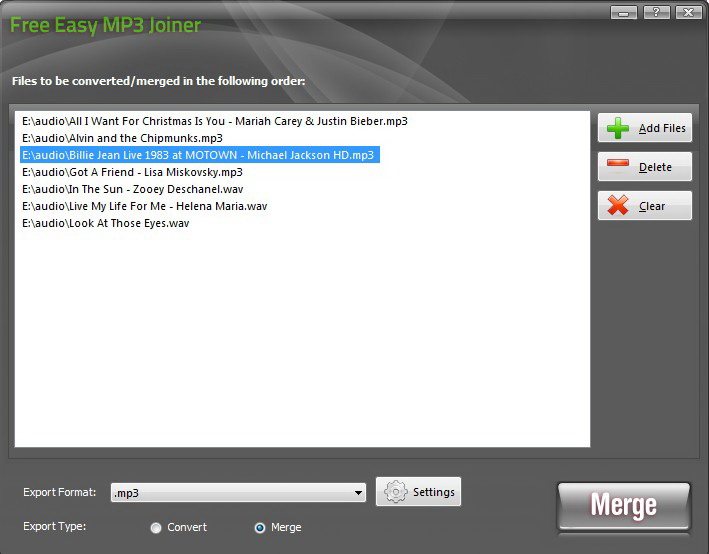 Free Easy MP3 Joiner