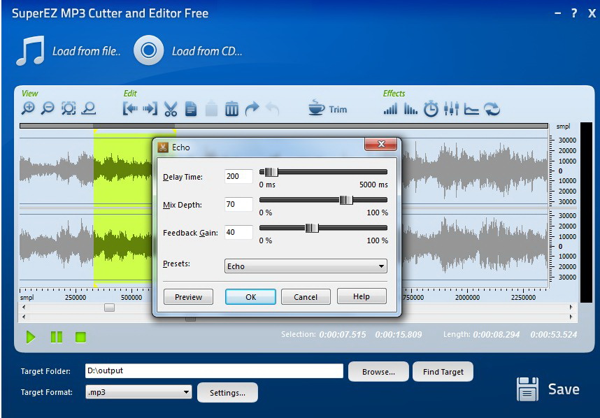 SuperEZ MP3 Cutter and Editor Free