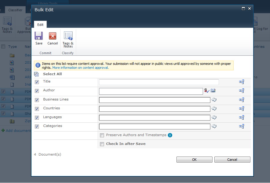 SharePoint Classifier