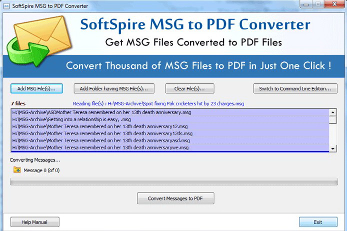 Migrate MSG to PDF