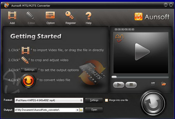 Aunsoft MTS/M2TS Converter for Mac