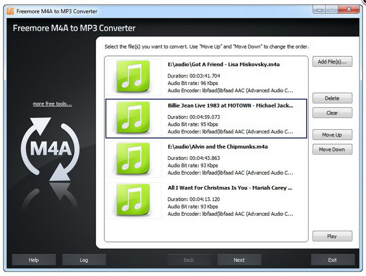 Freemore M4a to MP3 Converter