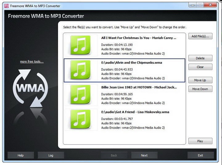 Freemore WMA to MP3 Converter