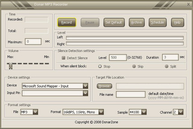 Donar MP3 Recorder