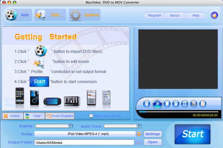 MacVideo DVD to MOV Converter For Mac