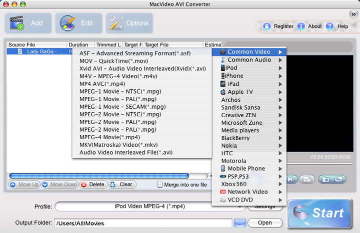 MacVideo AVI Converter