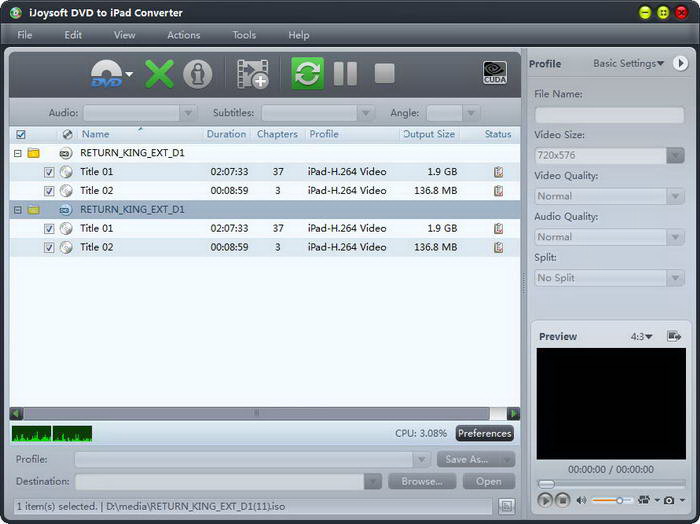 iJoysoft DVD to iPad Converter for Mac