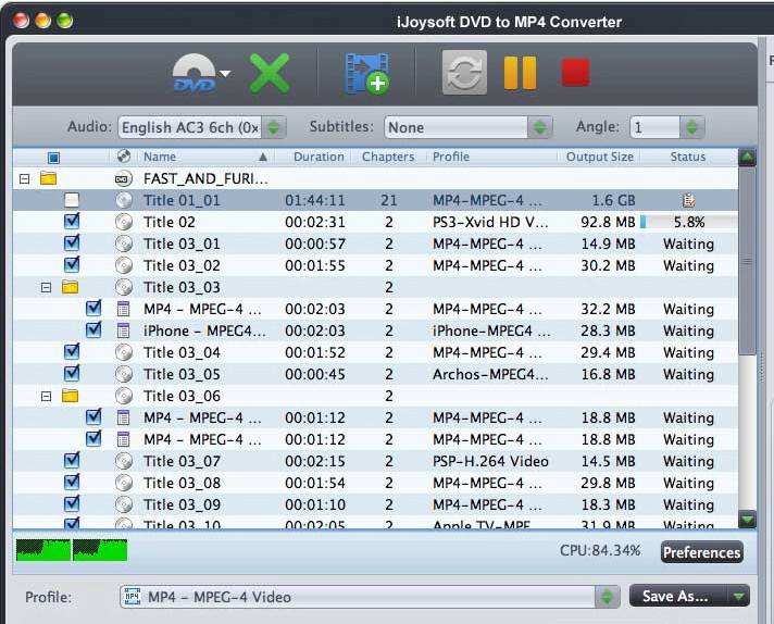 iJoysoft DVD to MP4 Converter for Mac