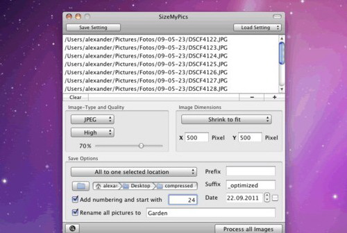 SizeMyPics For Mac