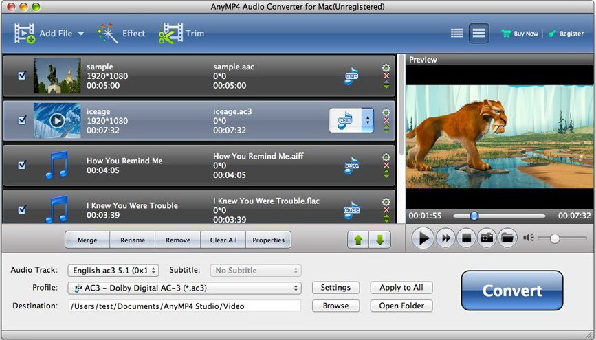 AnyMP4 Audio Converter for Mac