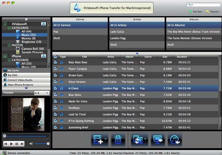 4Videosoft Mac iPhone Transfer Platinum