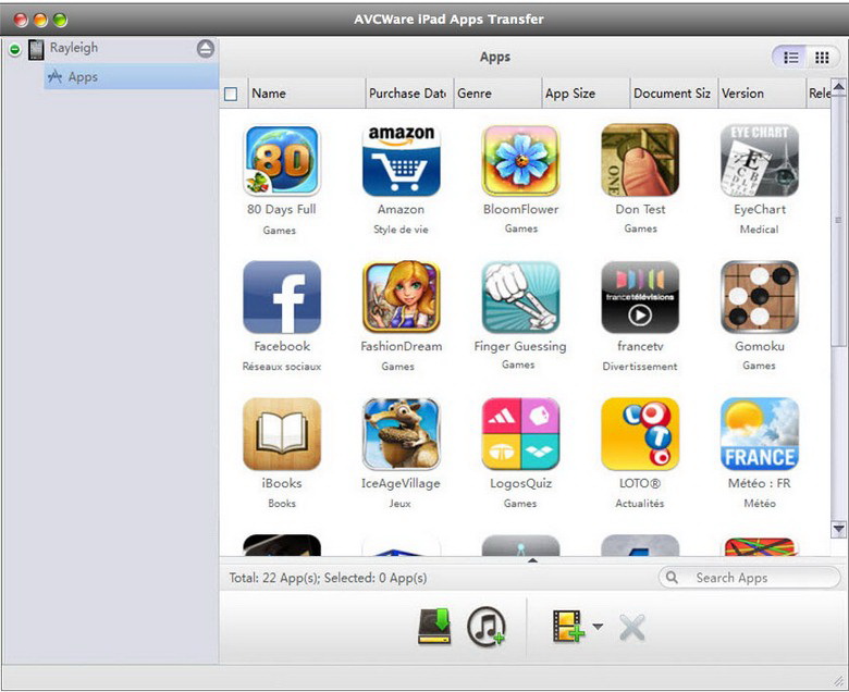 AVCWare iPad Apps Transfer for Mac