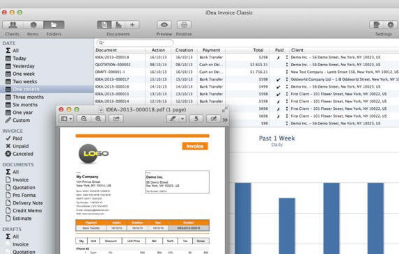 iDea Invoice Classic For Mac