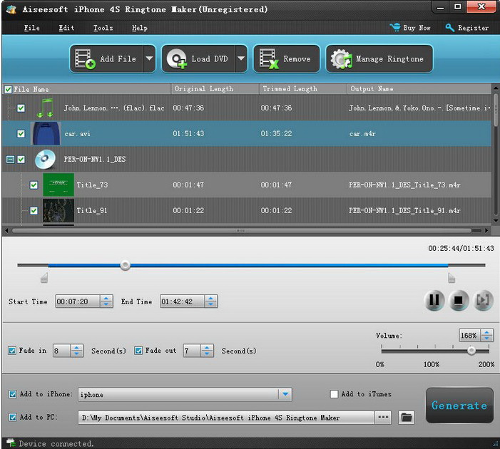 Aiseesoft iPhone 4S Ringtone Maker
