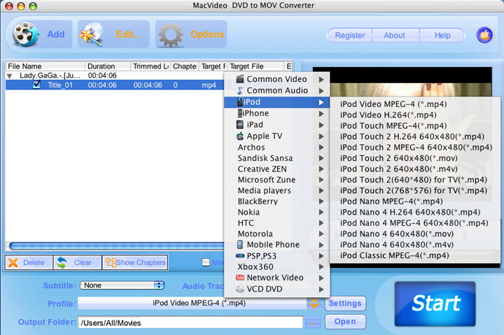 MacVideo DVD to MOV Converter