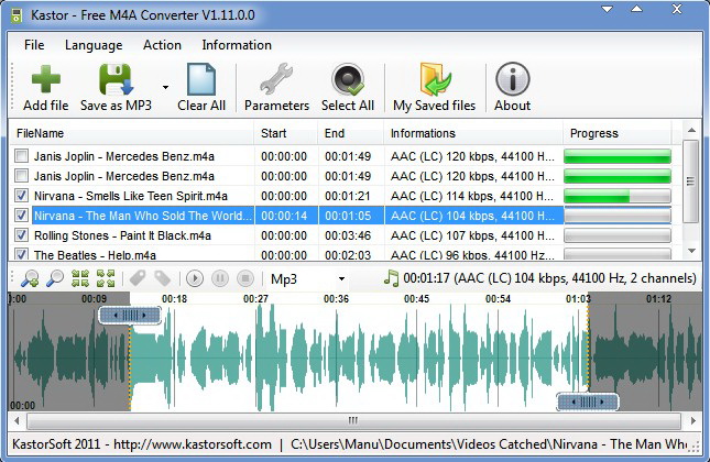 Kastor Free M4A Converter