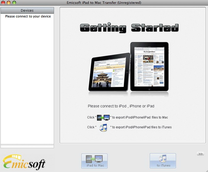 Emicsoft iPad to Mac Transfer