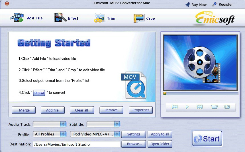 Emicsoft MOV Converter for Mac