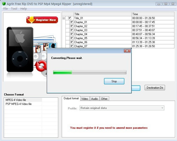 Agrin Free Rip DVD to PSP Mp4 Ripper