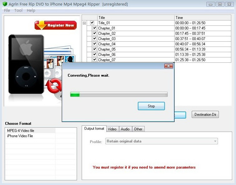 Agrin Free Rip DVD to iPhone Mp4 Ripper