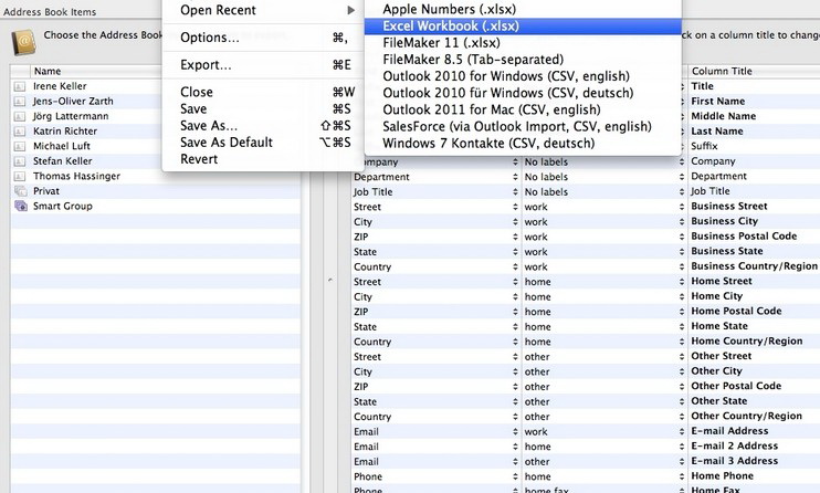 Export Address Book For Mac