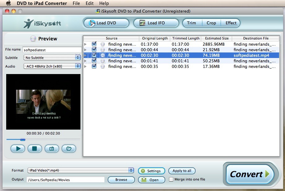 iSkysoft DVD to iPad Converter For Mac