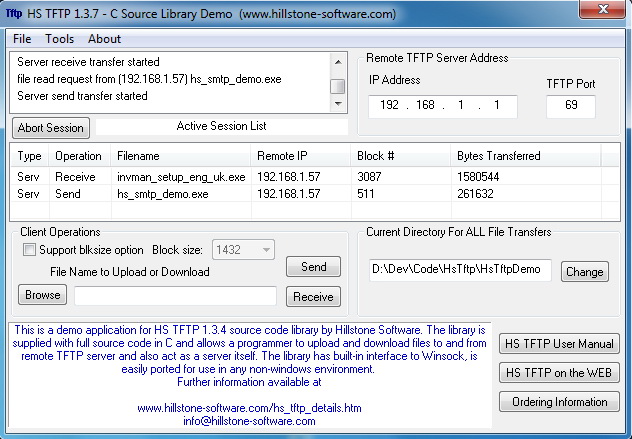 HS TFTP C Source Library