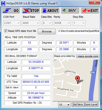 HsGpsDll NMEA 183 Library