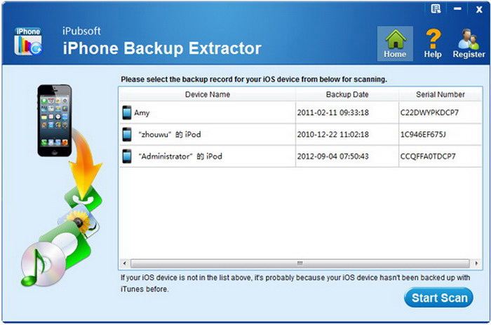 ipubsoft iphone backup extractor