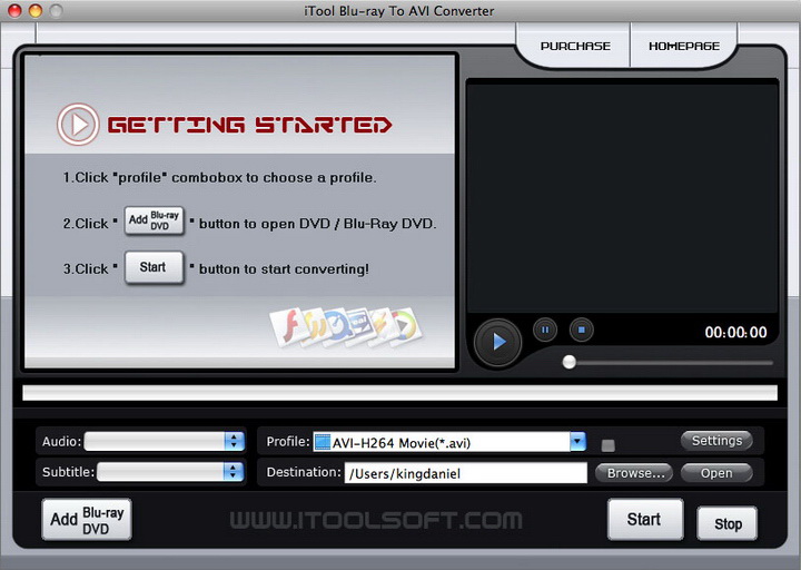iTool Blu-ray to AVI Converter for Mac