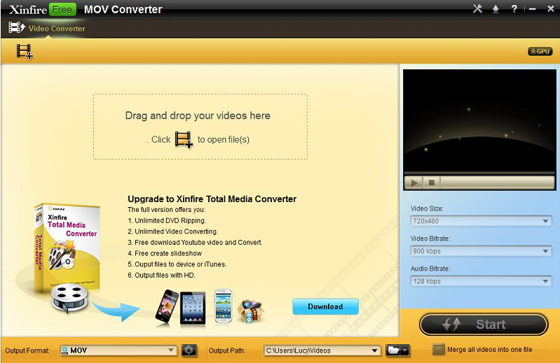 Xinfire Free MOV Converter