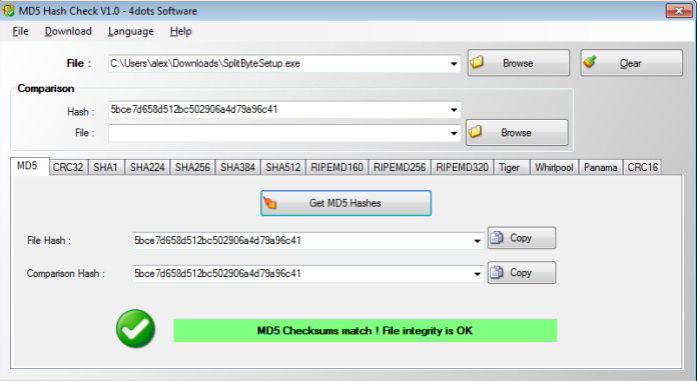 MD5 Hash Check