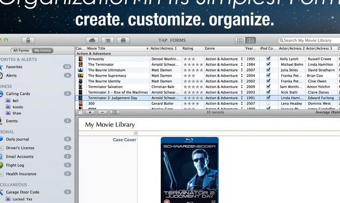 Tap Forms Organizer For Mac