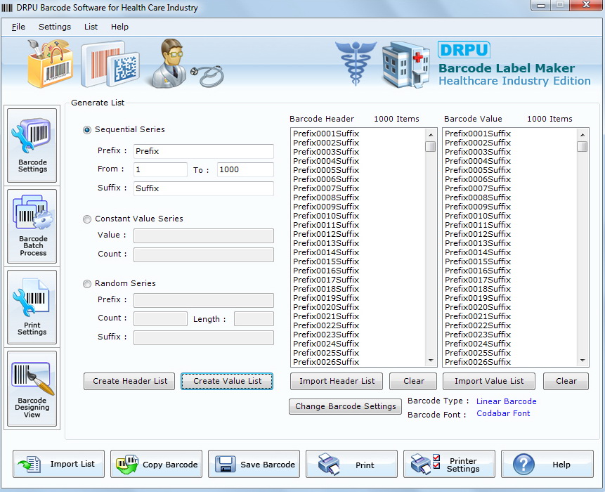 Barcode Maker for Healthcare Industry