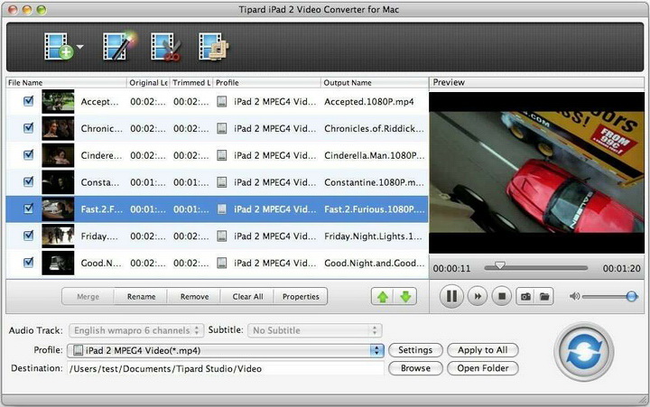 Tipard iPad 2 Video Converter for Mac