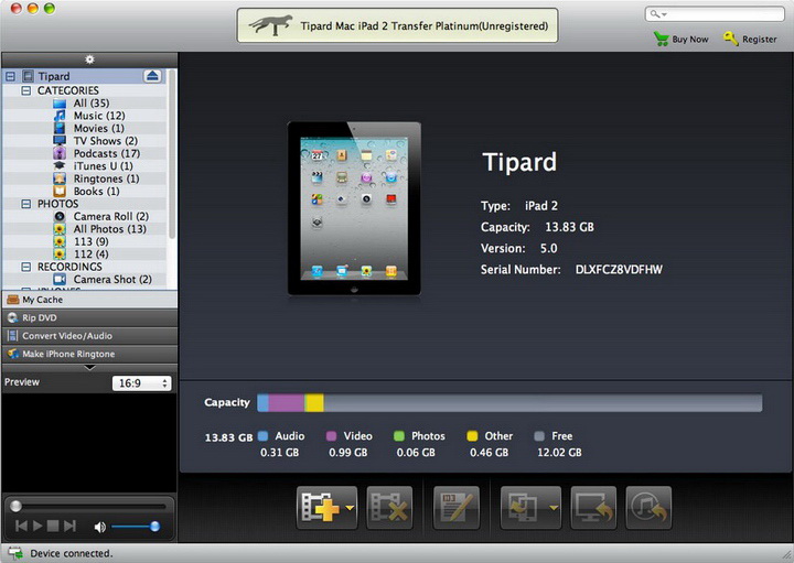 Tipard Mac iPad 2 Transfer Platinum