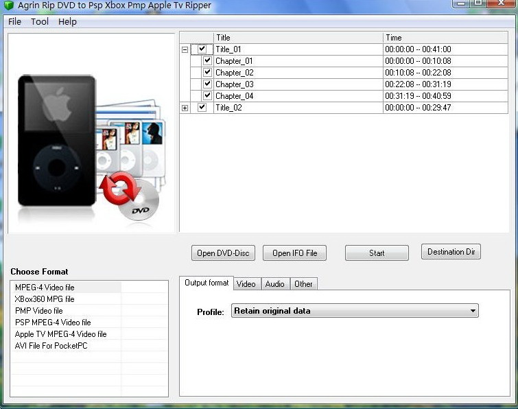 Agrin Rip DVD to Psp Xbox Pmp Ripper