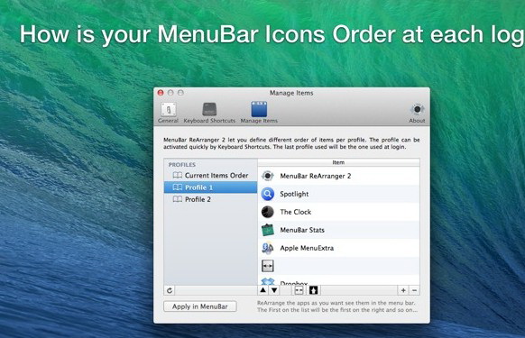 MenuBar ReArranger For Mac