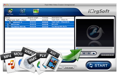 iOrgsoft Flash Web Video Creator for Mac