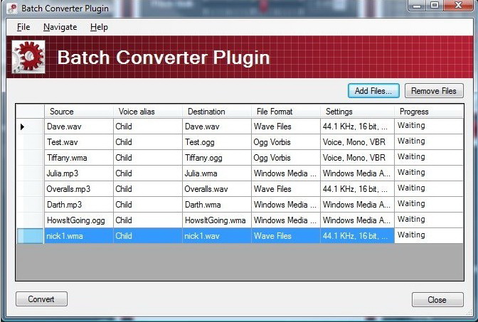 Batch Converter Plug-In for MorphVOX Pro