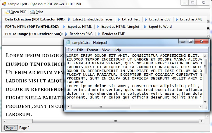 PDF Extractor SDK