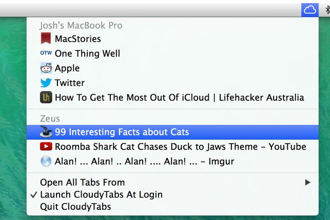 CloudyTabs For Mac