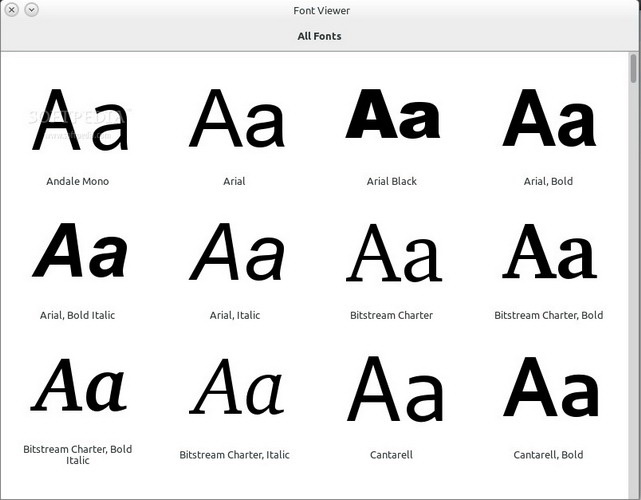 GNOME Font Viewer For Linux