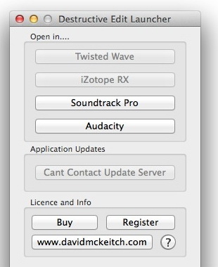 Destructive Edit Launcher for Logic Pro